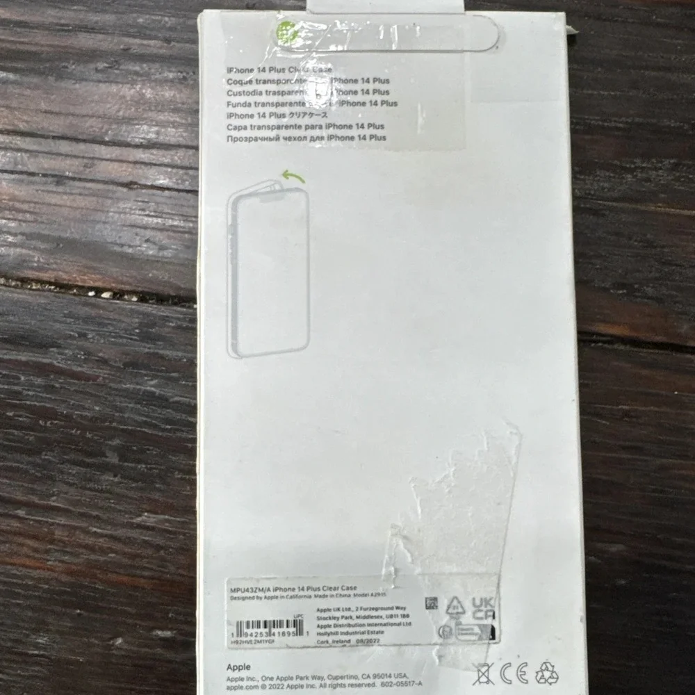 Genuine Original Apple iPhone 14 Plus Clear Back MagSafe Case Cover MPU43ZM/A